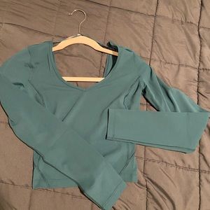 Lululemon Align Long Sleeve Crop Green Jasper
